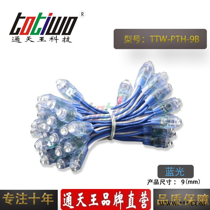 供应5V12V9MM蓝光外露灯串 广告灯串 穿孔字灯串 LED外露灯串 LED灯串图2