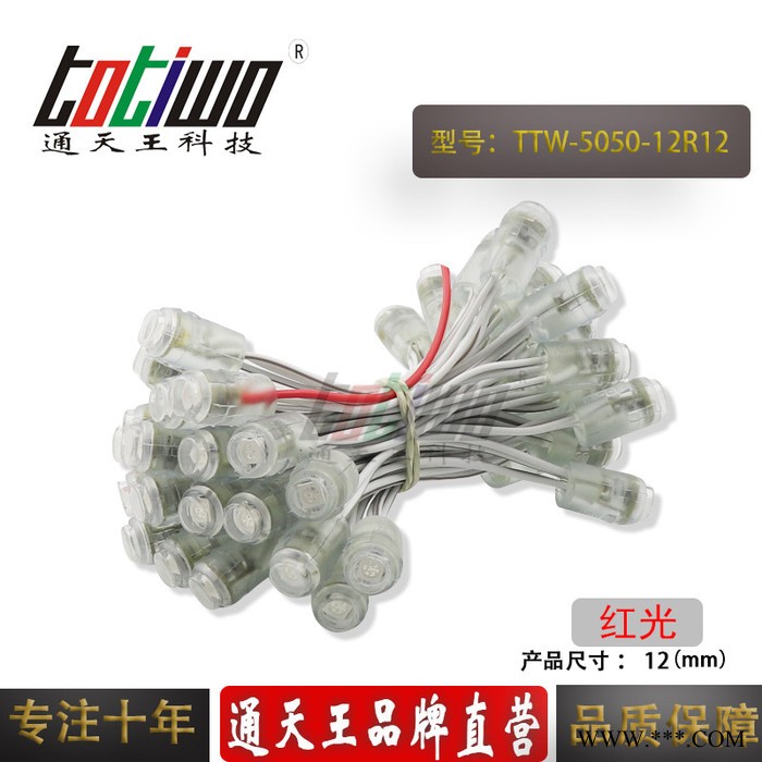 供应12V12MM红光外露灯串 贴片5050广告灯串 穿孔字灯串 LED外露灯串 LED灯串 led外露灯串图3