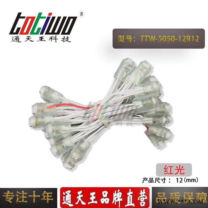 供应12V12MM红光外露灯串 贴片5050广告灯串 穿孔字灯串 LED外露灯串 LED灯串 led外露灯串图2
