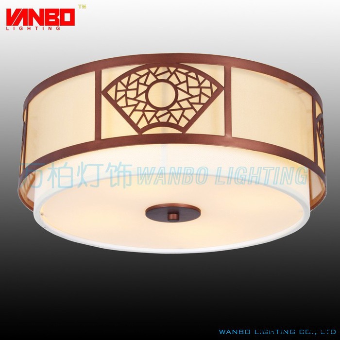 万柏VANBO吸顶灯 中式吸顶灯温馨浪漫书房灯具酒店工程灯饰LED铁艺吸顶灯圆形 ceiling lighting图3