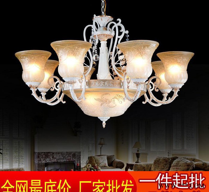 欧式水晶吊灯客厅简约9头吊灯卧室灯酒店工程灯田园吊灯图2