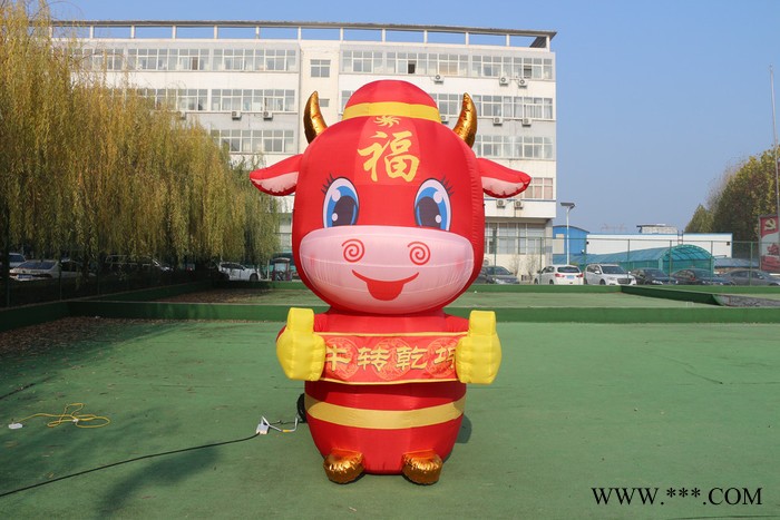 非凡气模工厂 充气牛年生肖卡通气模动物牛广告灯箱舞星定制开业财神过年吉祥物 新款生肖牛气模  春节装饰美陈牛年气模图3