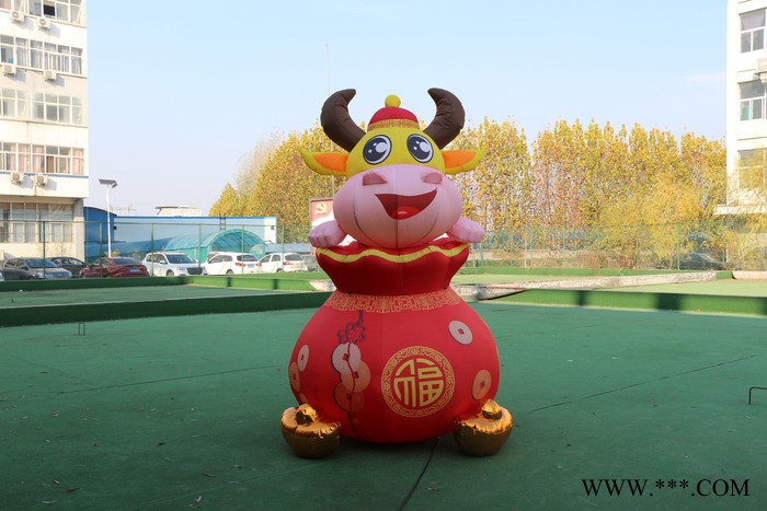 非凡气模工厂 充气牛年生肖卡通气模动物牛广告灯箱舞星定制开业财神过年吉祥物 新款生肖牛气模  春节装饰美陈牛年气模图8