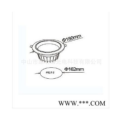 新款压铸铝 嵌入式筒灯 21W LED筒灯 21WLED 天花灯