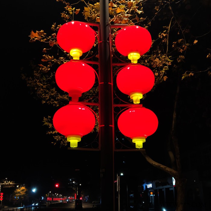 太阳能道旗灯箱中国结灯杆灯箱广告牌路灯广告灯箱制作厂家图7