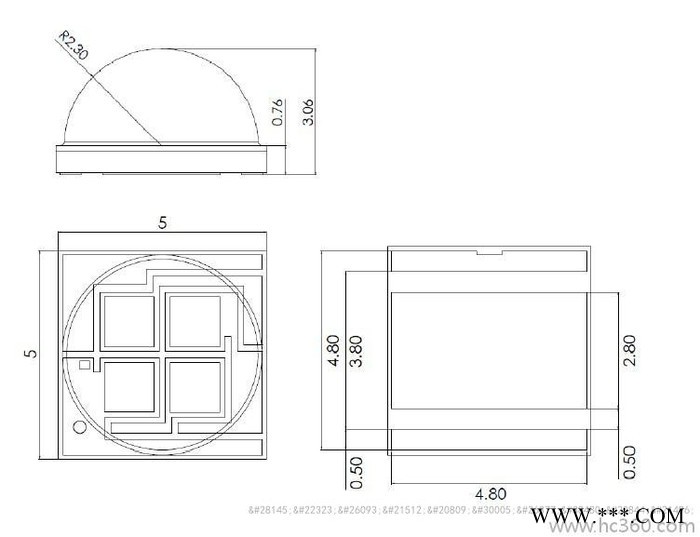 供应旭明光电N5 385nm,395nm,405nm,415nm紫光灯珠图3