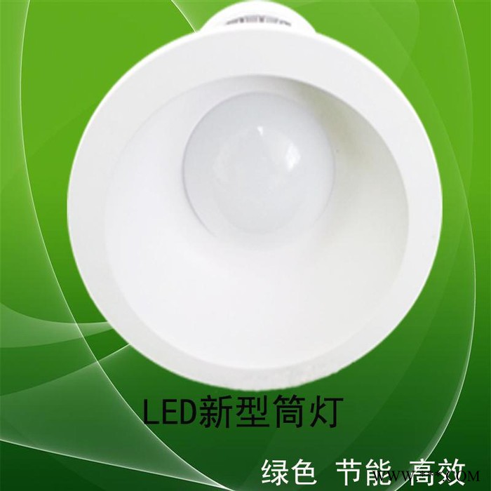 供应LED筒灯 射灯 全套 一体化玻璃天花厨卫灯 圆形筒灯图1