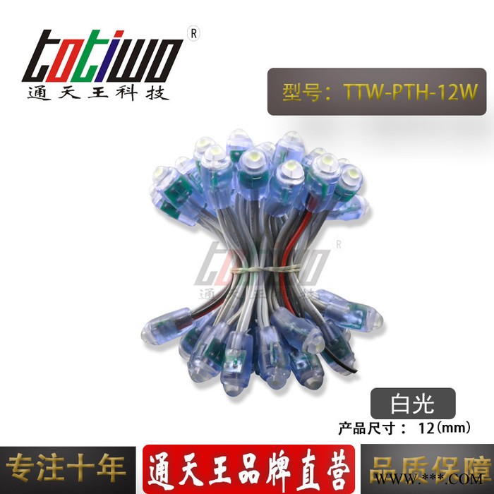 供应5V12V12MM白光外露灯串 广告灯串 穿孔字灯串 LED外露灯串 LED灯串图5