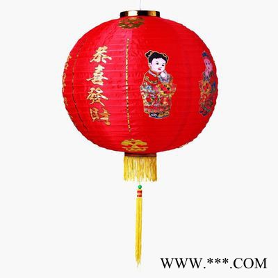 宫灯韩式大红圆灯笼拉丝灯笼日韩广告灯笼春节连串灯笼图3