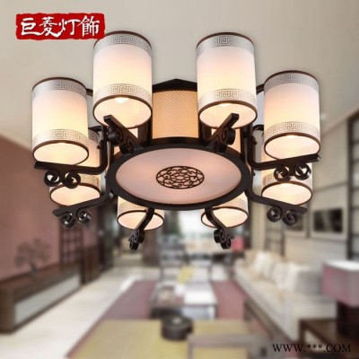 巨菱现代新中式客厅大灯吸顶豪华别墅酒店工程灯具中式灯古典灯饰
