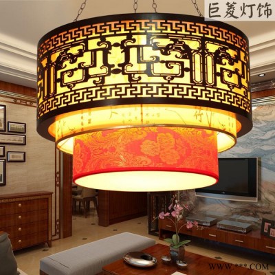 巨菱中式吊灯仿羊皮吊灯古典餐厅饭店茶楼会所大堂客厅灯工程灯具