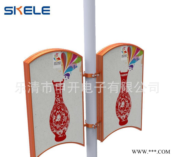 新款制作 异形长方形弯边书形 灯杆 电线杆广告灯箱 户外图3