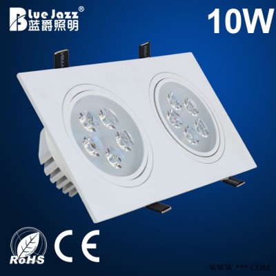 供应双头大功率LED斗胆灯 25W 10W高品质射灯 会议室商铺装修工程灯