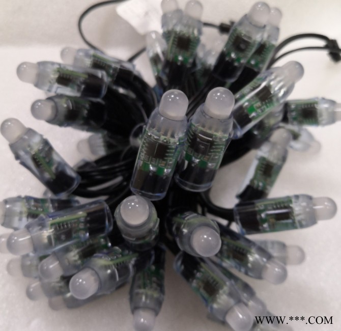 黑色12V WS2811 50灯 12mm直径 防水RGB 可编程幻彩穿孔灯广告灯图5