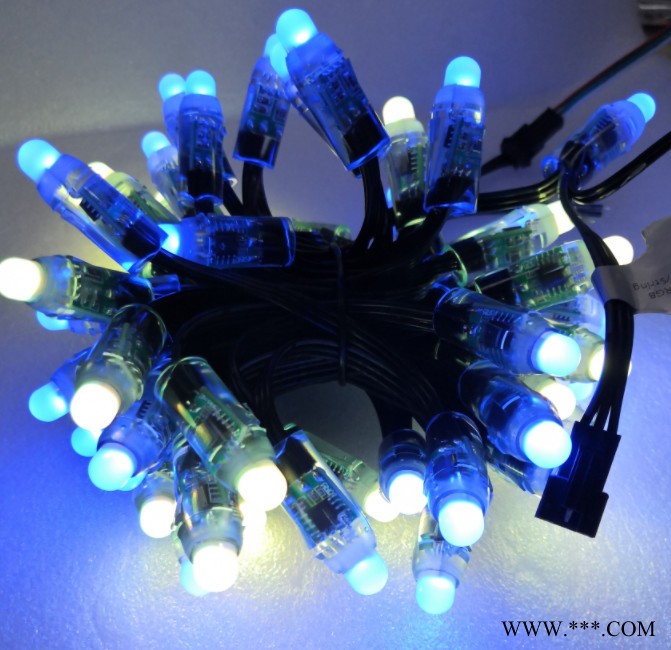 黑色12V WS2811 50灯 12mm直径 防水RGB 可编程幻彩穿孔灯广告灯图3
