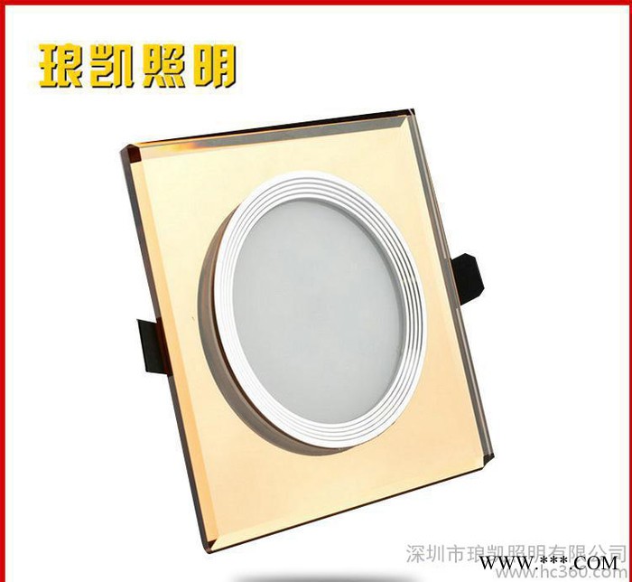 厂家批发 水晶天花射灯3Wled筒灯  品质方型天花灯图3