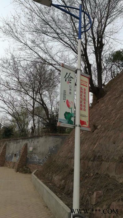 钧道jd-dqj  户外道旗广告 厂家供应灯杆幕旗|公路广告灯杆道旗架图2