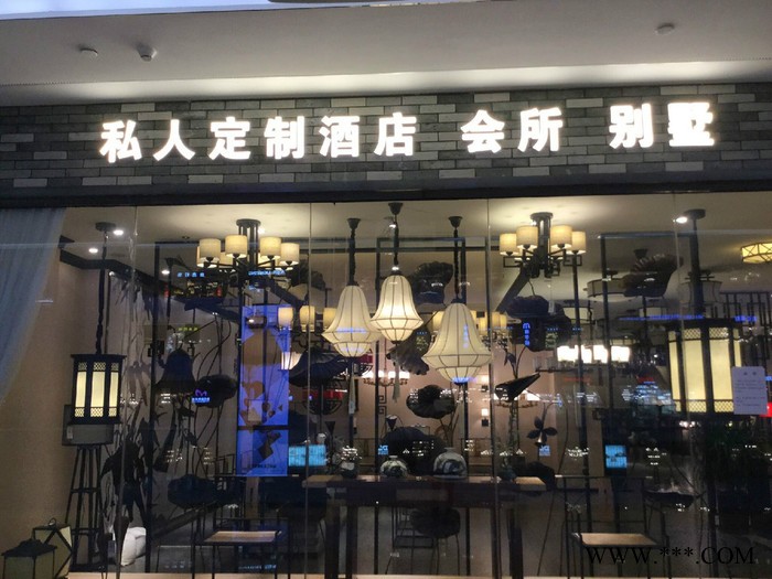 明璞新中式吊灯 供应酒店工程灯 现代简约中式布艺吊灯厂家加盟图3