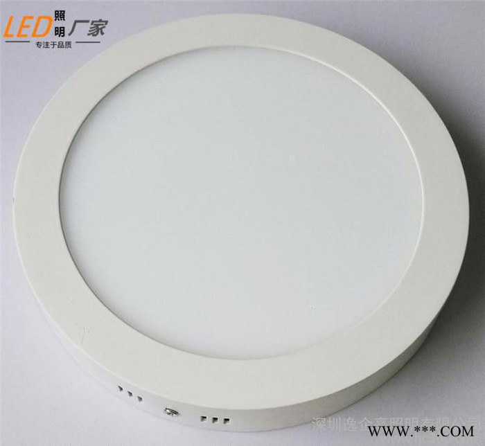 批发 超薄6W12W18W24W新款LED明装防雾筒灯 方形圆形面板灯图2