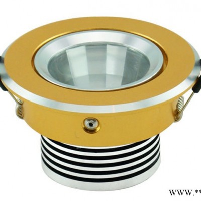 供应集臣LED灯具 金色单头COB筒灯 10W