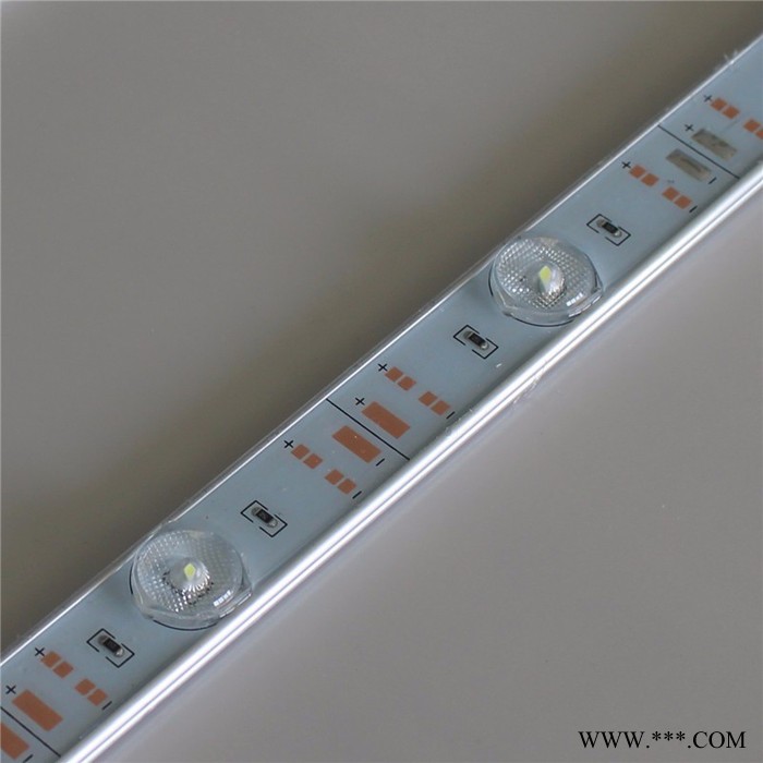 宝鑫照明 12V防水漫反射LED漫反射硬灯条铝槽防水12V3030灯珠带透镜背光源户外广告灯箱