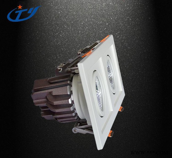直销LED射灯 12W*2双头COB格栅筒灯 过道灯走廊灯C图2