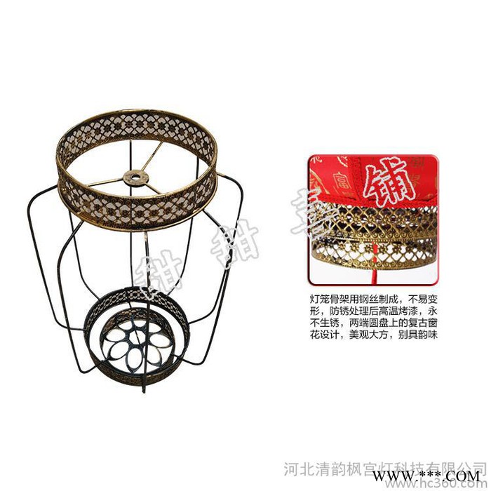 定制            大红冬瓜灯笼室外户外防水羊皮广告灯笼定做中式仿古装饰长圆图3