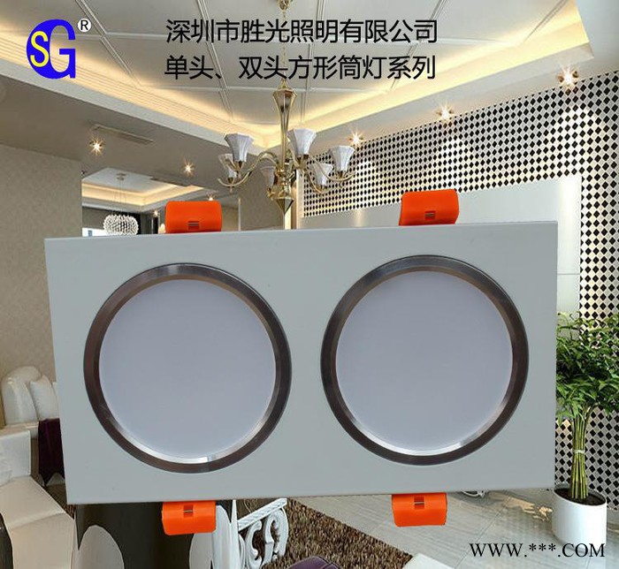 LED方形筒灯天花灯射灯烤白色家装酒店商业照明古镇生产灯具图2
