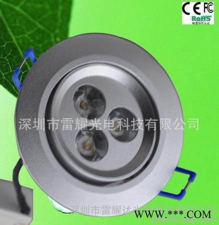 直销大功率3W车铝LED天花灯，3W天花灯，LED筒灯天花灯图3