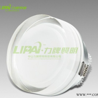 LED水晶天花灯5W/7W玄关灯过道门厅灯酒吧KTV装饰灯圆形水晶筒灯