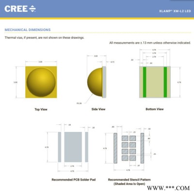 creeXM-L2 cree大功率led手电筒灯珠 科税灯珠