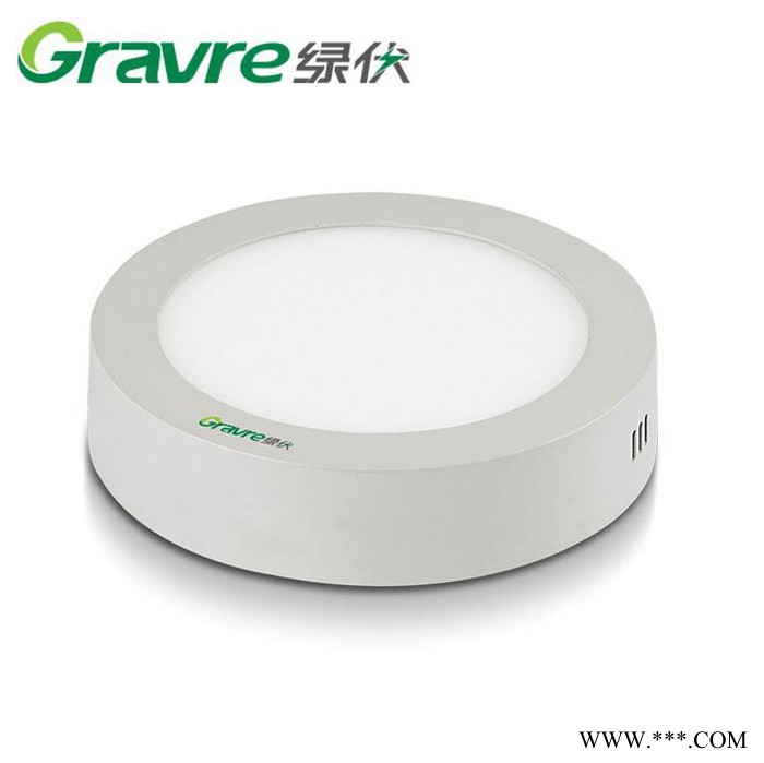 绿伏光电 明装面板灯LED面板灯 明装筒灯圆形平板灯6W12W18W24W过道灯吸顶灯**图4