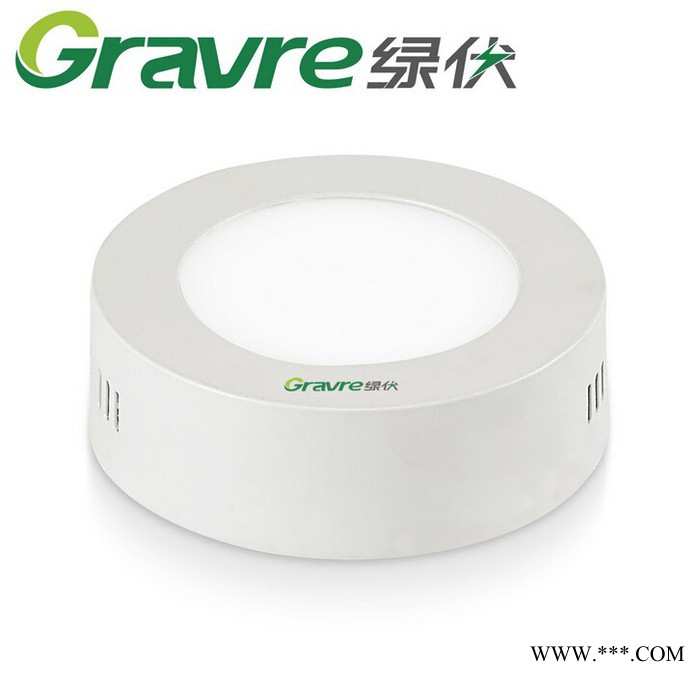绿伏光电 明装面板灯LED面板灯 明装筒灯圆形平板灯6W12W18W24W过道灯吸顶灯**图2