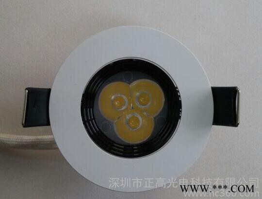LED天花灯圆形筒灯防旋光射灯小3W面径68MM商场家居展厅