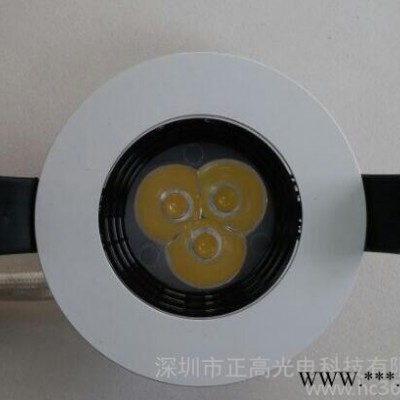 LED天花灯圆形筒灯防旋光射灯小3W面径68MM商场家居展厅