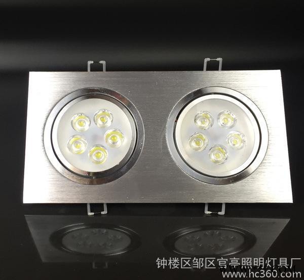 直销 LED筒灯 长方形 双头射灯 7W方形射灯 双头斗胆灯灯具图2