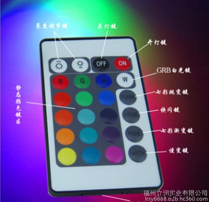 LED 3W RGB 遥控七彩射灯 rgb天花灯 筒灯 背景大功率图3