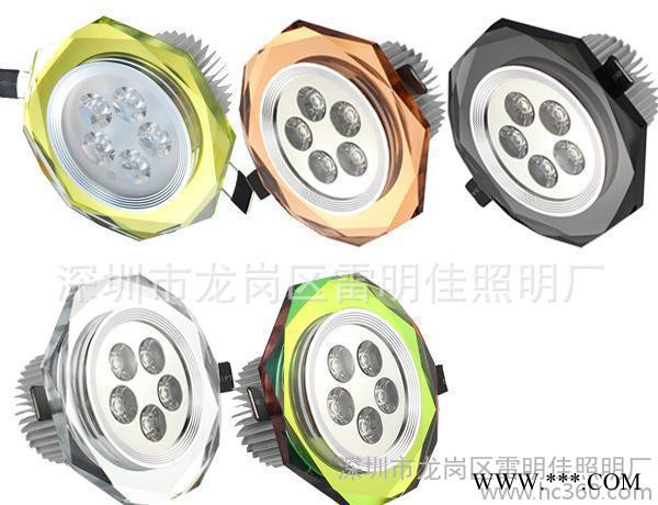 水晶天花灯服装店超亮led大气筒灯3w射灯 家装 工程水晶天图2