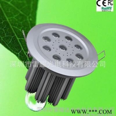 9*3W柱形天花灯，正白/暖白/冷白珠宝展柜专用LED筒灯/