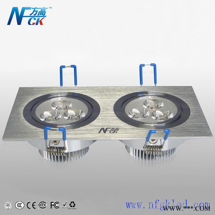 供应方高照明 LED双头天花灯6W 10W 射灯 筒灯 面板灯 新款方形天花灯图3
