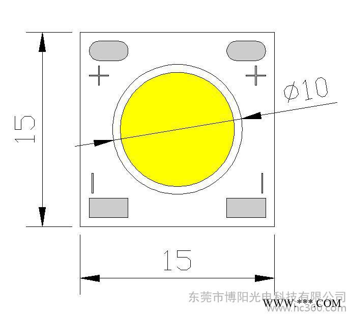 博阳新款**15*15 cob光源 3W 射灯筒灯cob光源图2