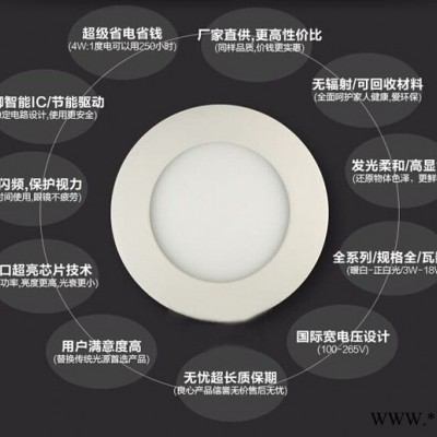 LED圆形面板灯 嵌入式筒面板灯 3W 5W 7W 9W 12W 15W 18W 24W筒灯