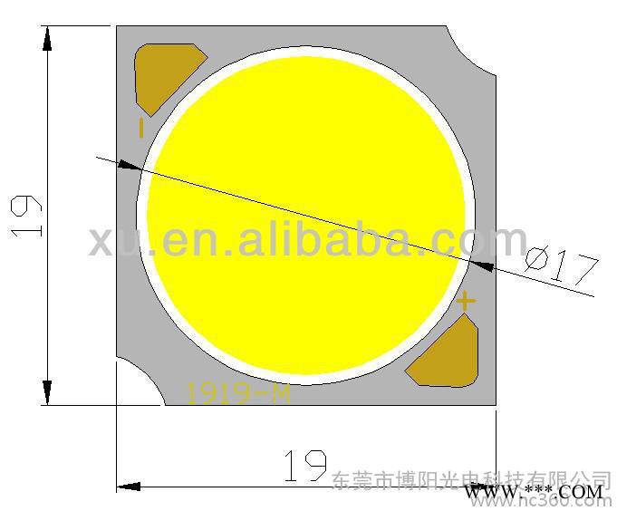 博阳**5W方板cob光源 筒灯、轨道灯cob灯珠 发光面17图3
