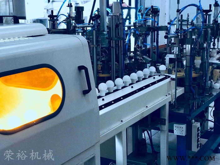 荣裕机械_LED球泡灯组装生产线 普泡柱泡 T泡 蜡烛灯 筒灯 E26E27灯头 铆钉机 点胶机 球泡功率检测 自动老化图2