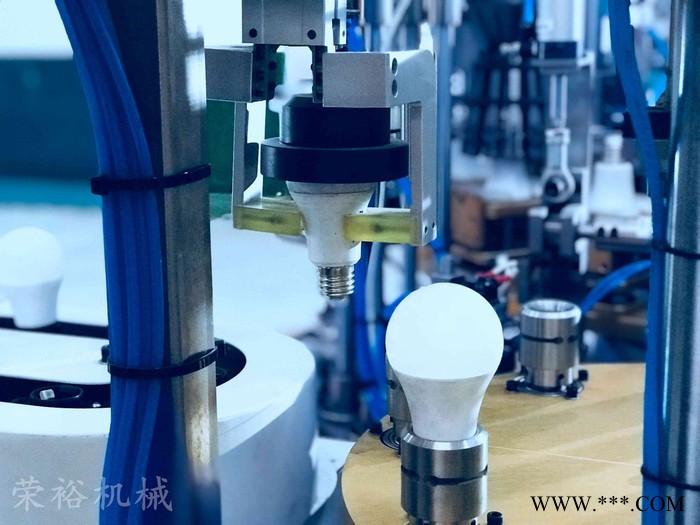 荣裕机械_LED球泡灯组装生产线 普泡柱泡 T泡 蜡烛灯 筒灯 E26E27灯头 铆钉机 点胶机 球泡功率检测 自动老化图8
