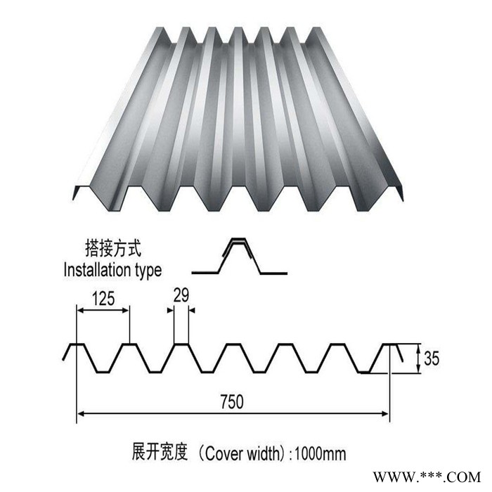 鑫增泰供应楼承板钢筋桁架楼承板 钢结构工程用楼承板开口楼承板 欢迎来电咨询图5