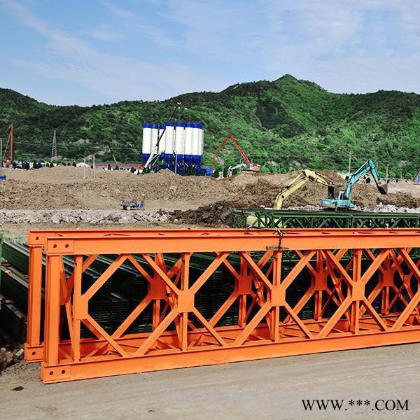 海上施工平台贝雷架 **321型贝雷片 钢便桥  桁架贝雷梁图2