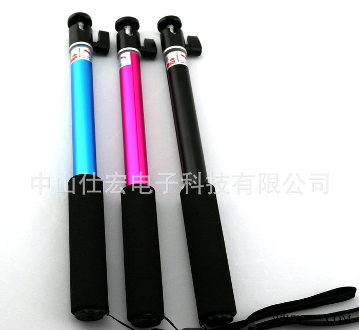 相机手机手持铝合金自拍杆云台CNC精加工伸缩杆自拍神器支架图3