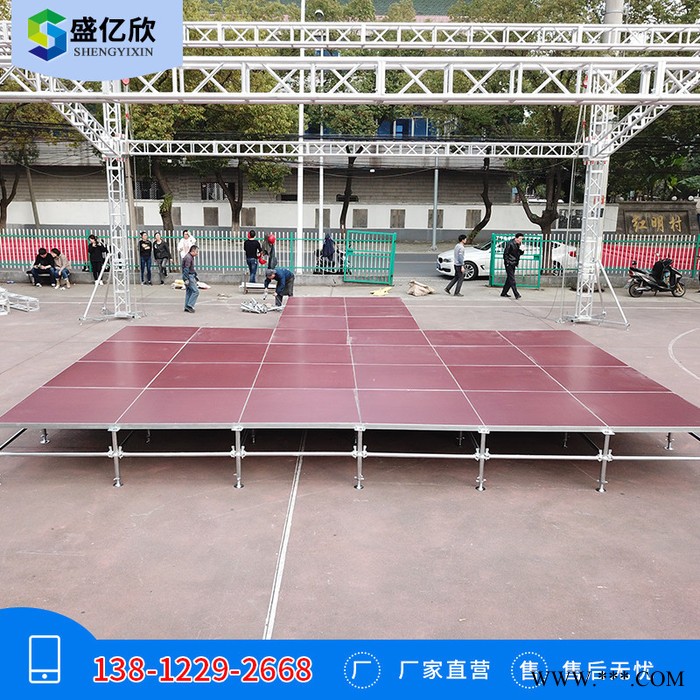 宁夏石嘴山车展舞台 中卫快装舞台婚庆t台板 通化拼装活动折叠舞台桁架RD图2