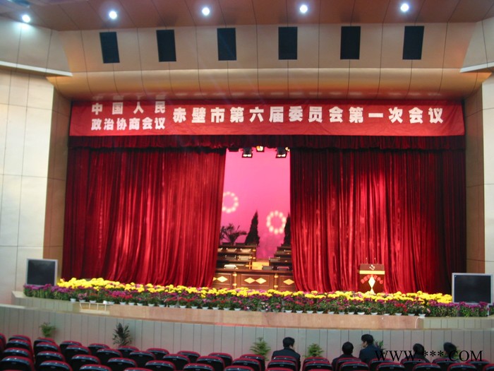美艺舞台幕布 舞台幕布生产厂家 金丝绒、麻绒图3